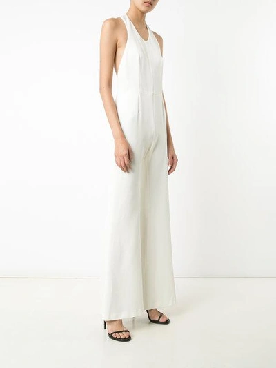 Shop Galvan Wide Leg Jumpsuit - White