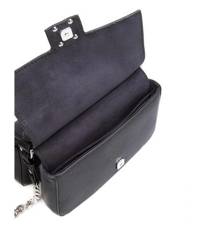 Shop Fendi Black Micro Studded Double 'baguette' Bag