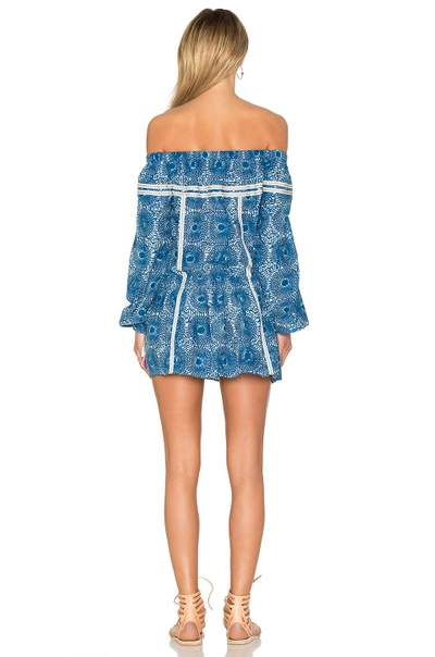 Shop Lemlem Makena Mini Dress In Blue
