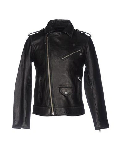 Marc By Marc Jacobs Black Leather Martin Jacket | ModeSens