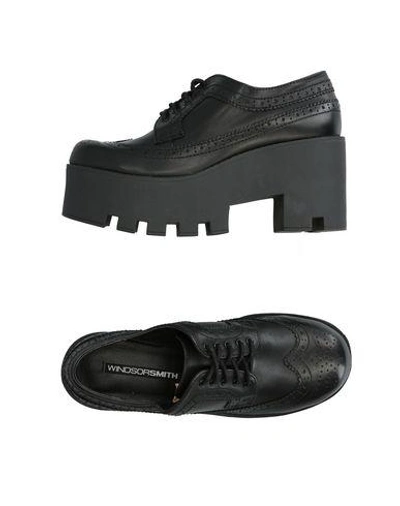 Shop Windsor Smith Laced Shoes In Black