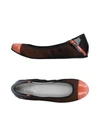 Hogan Rebel Ballet Flats In Salmon Pink