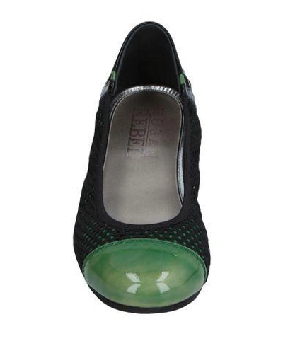 Shop Hogan Rebel Ballet Flats In Green