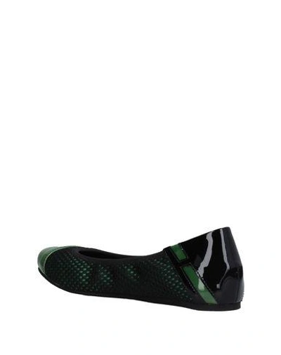 Shop Hogan Rebel Ballet Flats In Green