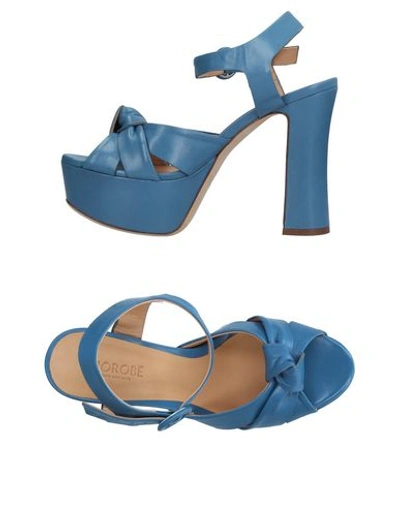 Morobē Sandals In Pastel Blue