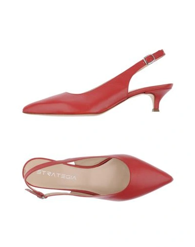 Strategia Pumps In Brick Red