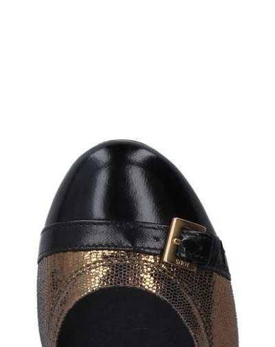 Shop Tod's Ballet Flats In Gold