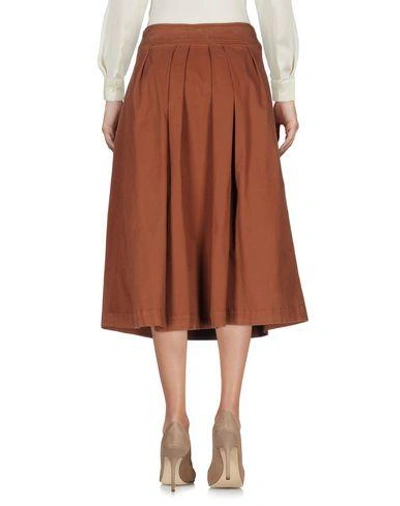 Shop Essentiel Antwerp 3/4 Length Skirts In Brown