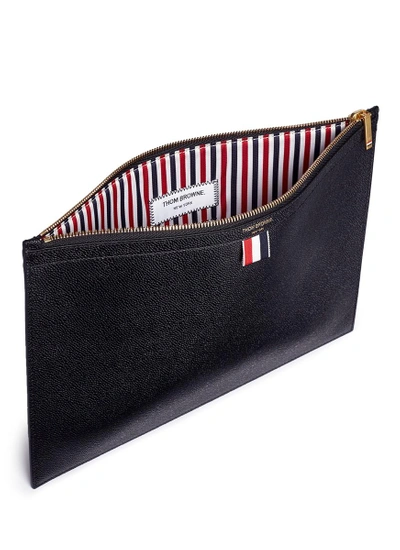 Shop Thom Browne Medium Pebble Grain Document Holder