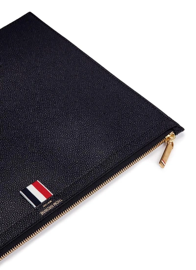 Shop Thom Browne Medium Pebble Grain Document Holder