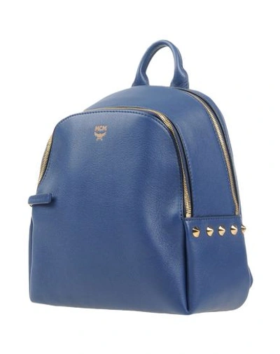 Mcm Backpack & Fanny Pack In Dark Blue