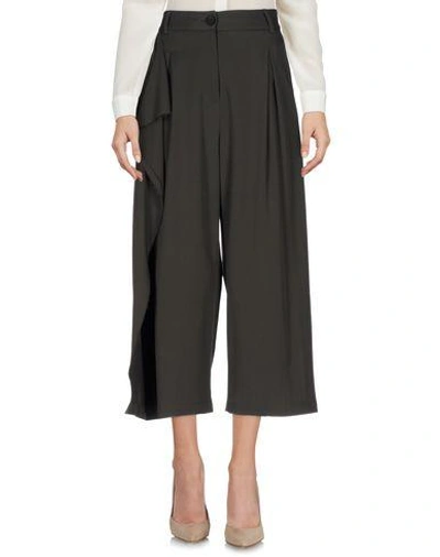 Isabel Benenato Cropped Pants & Culottes In Khaki