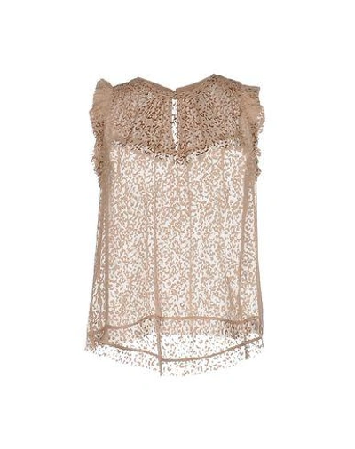 Shop Intropia Blouses In Pale Pink