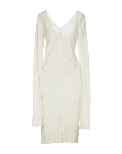Shop Isabel Benenato Knee-length Dress In White
