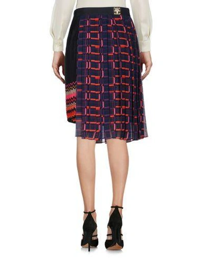 Shop Steve J & Yoni P Knee Length Skirt In Dark Blue