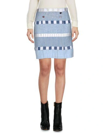 Shop Intropia Mini Skirt In Sky Blue