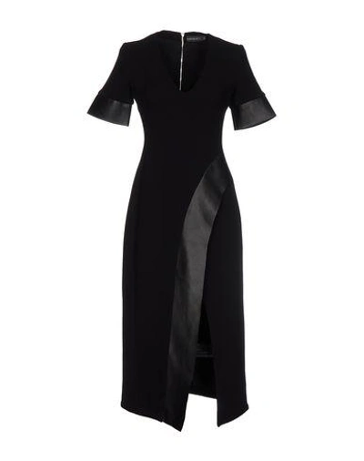 David Koma 3/4 Length Dress In Black