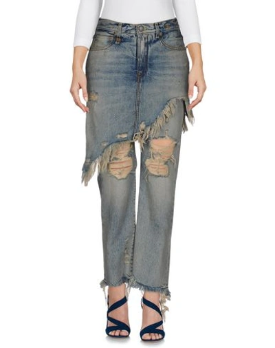 R13 Denim Trousers In Синий