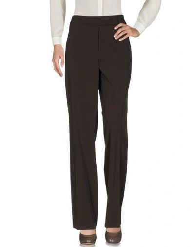 Shop Escada Casual Pants In Dark Brown