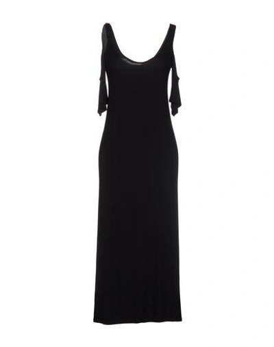 Shop Enza Costa 3/4 Length Dresses In Dark Blue