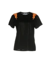 Rabanne Flame Patch T-shirt In Black