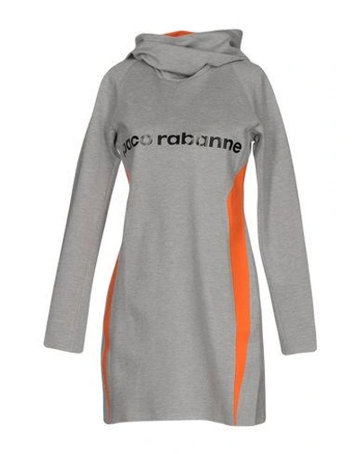 Paco Rabanne Short Dress In Light Grey