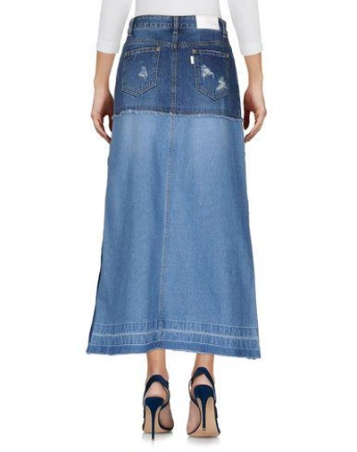 Shop Sjyp Denim Skirt In Blue