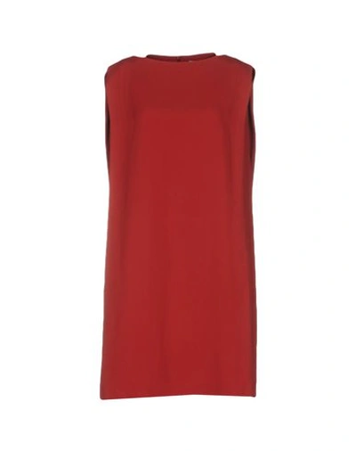 Chalayan Short Dress In Brick Red