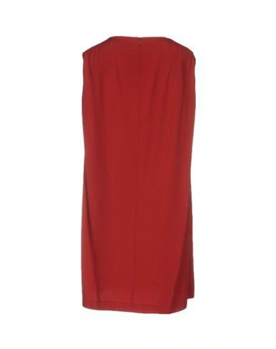 Shop Chalayan Short Dress In Brick Red