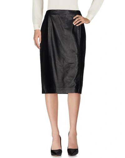 Mugler 3/4 Length Skirts In Black