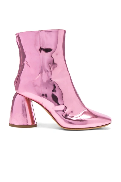 Ellery Patent Leather Jezebels Boots In Metallics, Pink.