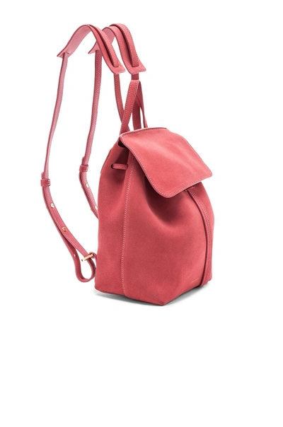 Shop Mansur Gavriel Mini Backpack In Pink In Blush Suede