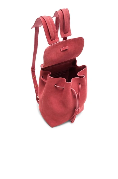 Shop Mansur Gavriel Mini Backpack In Pink In Blush Suede