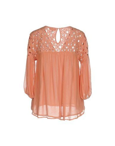 Shop Intropia Blouse In Salmon Pink