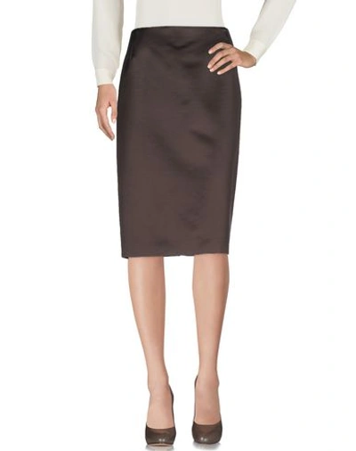 Escada 3/4 Length Skirts In Dark Brown