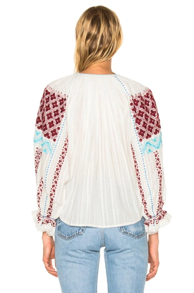Shop Ulla Johnson Mila Blouse In Abstract,white