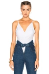 ALEXANDER WANG T Micro Modal Spandex Shirred Front Camisole,4C991136A1