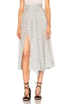 LISA MARIE FERNANDEZ BEACH SKIRT IN GEOMETRIC PRINT, WHITE.,2017SP102 WBP