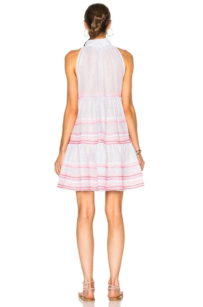 Shop Lisa Marie Fernandez Sheer Mini Baby Doll Dress In Pink,white