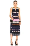 APIECE APART APIECE APART LIPPARD DRESS IN BLUE, GEOMETRIC PRINT, PINK. ,AA16200 V4