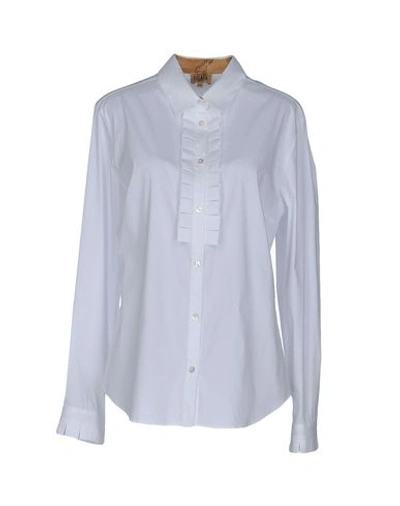Alviero Martini 1a Classe Solid Colour Shirts & Blouses In White
