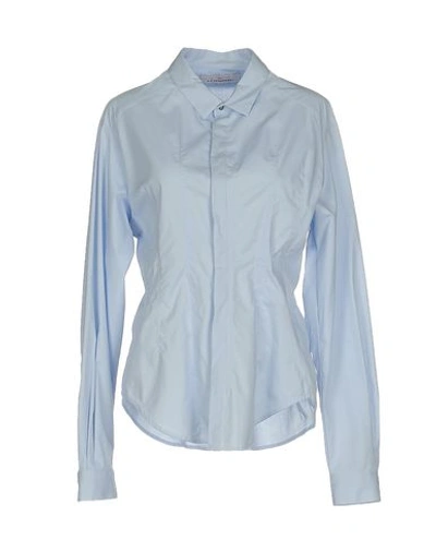 A.f.vandevorst Solid Color Shirts & Blouses In Sky Blue