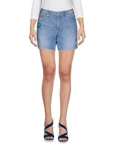 Shop Sjyp Denim Shorts In Blue