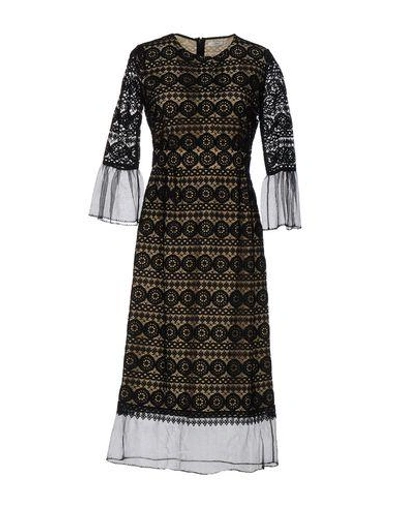 Vilshenko 3/4 Length Dress In Black