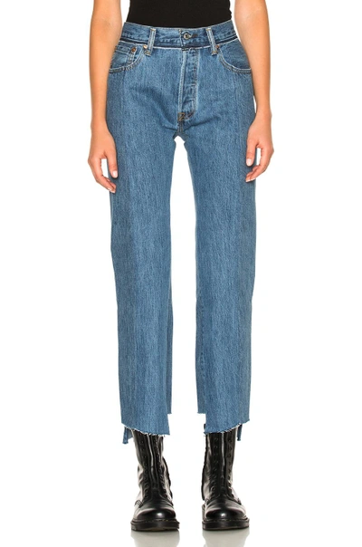 Shop Vetements X Levi's Classic Reworked Denim In Blue