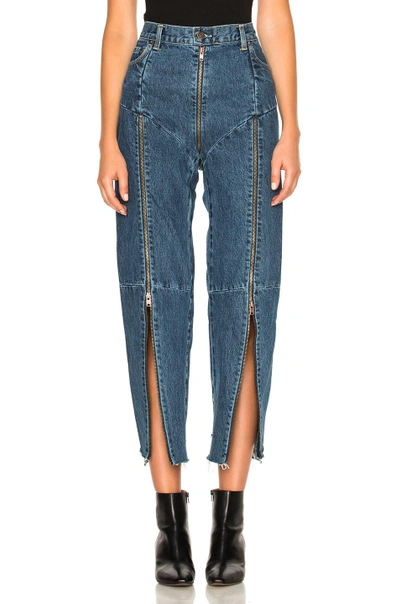 Shop Vetements X Levis Reworked Zip Denim In Blue