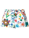 MILLY floral print short shorts,干洗