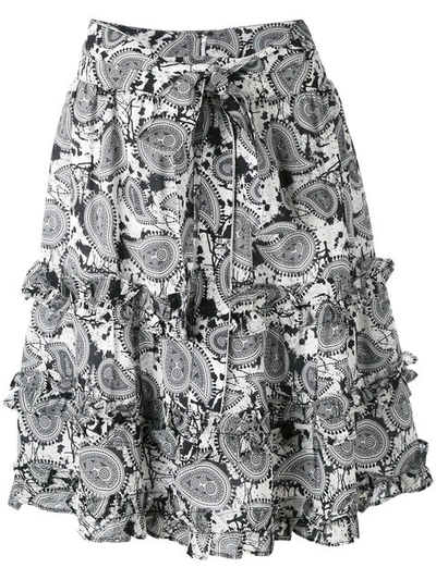Dodo Bar Or Paisley Print Belted Skirt