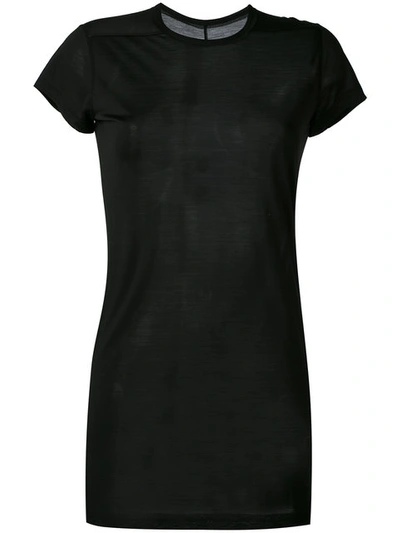 Rick Owens Black Silk Blend Jersey T-shirt