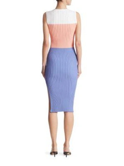 Shop Altuzarra Mariana Knit Colorblock Dress In Port Multi